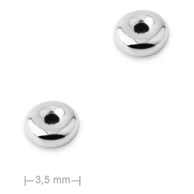 Stříbrný distanční kroužek 3,5 x 1 mm - 20 ks