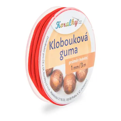 Manumi Klobouková guma 1mm/3m červená č.5 - 5 ks