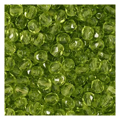 Manumi české broušené korálky 4mm Olivine - 225 ks