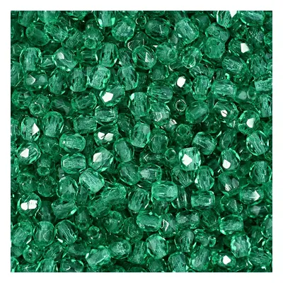 Manumi české broušené korálky 3mm Emerald - 60 ks