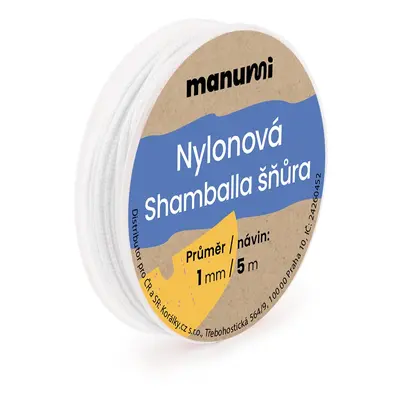 Manumi Nylonová šňůrka na Shamballa náramky 1mm/5m bílá č.16 - 5 ks