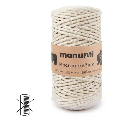 Manumi Macramé šňůra 3mm natural - 3 ks