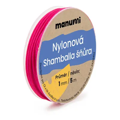 Manumi Nylonová šňůrka na Shamballa náramky 1mm/5m tmavě růžová č.20 - 1 ks