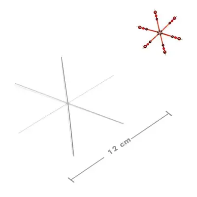 Manumi drátěný základ na výrobu šesticípé vánoční hvězdy 11,5 cm - 30 ks