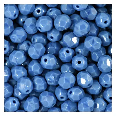 Manumi české broušené korálky 6mm Opaque Blue - 30 ks