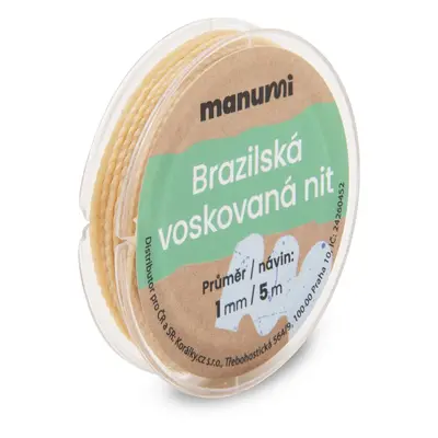 Manumi Brazilská voskovaná nit 1mm/5m natural - 5 ks