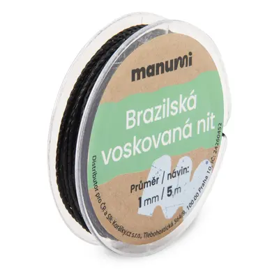 Manumi Brazilská voskovaná nit 1mm/5m černá - 5 ks