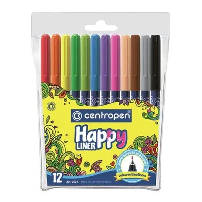 Centropen popisovače Happy Liner 2521 sada 12ks - 1 balení