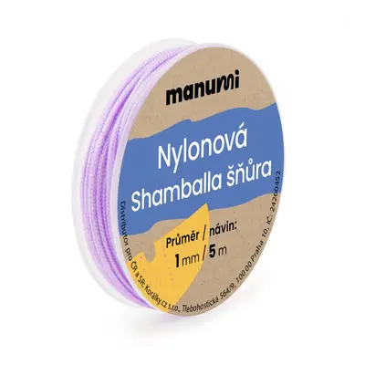 Manumi Nylonová šňůrka na Shamballa náramky 1mm/5m světle fialová č.24 - 5 ks