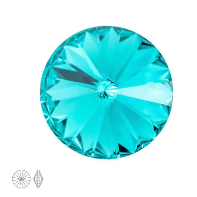 Preciosa MC Rivoli MAXIMA SS39 Blue Zircon - 12 ks