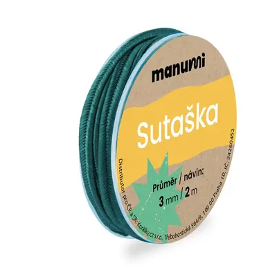 Manumi Sutaška 3mm/2m emerald - 5 ks