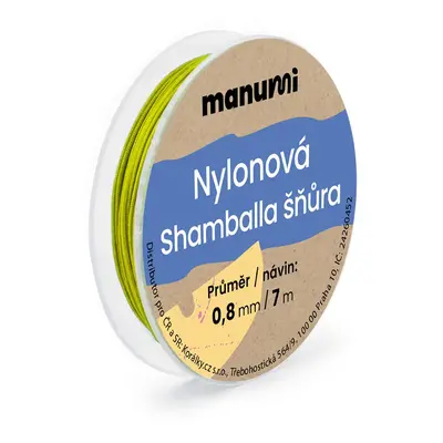 Manumi Nylonová šňůrka na Shamballa náramky 0,8mm/7m zelená č.37 - 1 ks