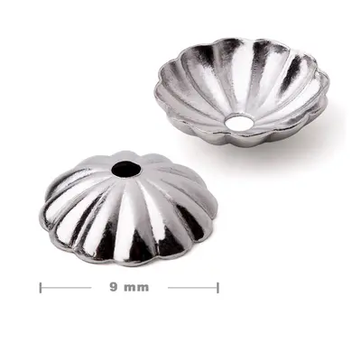 Bižuterní kaplík z chirurgické oceli 316L 9x3mm - 100 ks