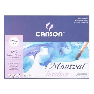 Canson skicák Montval Torchon 12 listů 24x32cm 270g/m² lepený - 1 ks