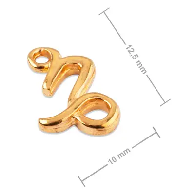 Manumi spojovací díl Kozoroh 12,5x10mm pozlacený - 1 ks