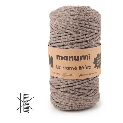 Manumi Macramé šňůra 3mm mokka - 3 ks