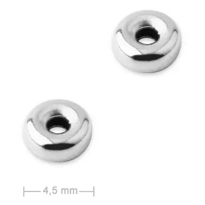 Stříbrný distanční kroužek 4,5 x 2 mm - 4 ks