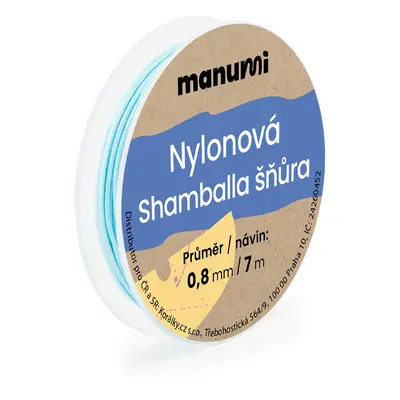 Manumi Nylonová šňůrka na Shamballa náramky 0,8mm/7m světle modrá č.35 - 1 ks