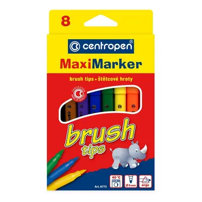 Centropen popisovače štětcové MaxiMarker Brush 8773 sada 8ks - 1 balení