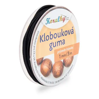 Manumi Klobouková guma 1mm/3m černá č.12 - 5 ks