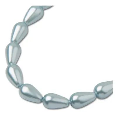 Preciosa perla hruška 10x6mm Pearl Effect Light Blue - 36 ks