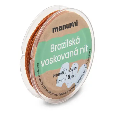 Manumi Brazilská voskovaná nit 1mm/5m kaštanová - 1 ks