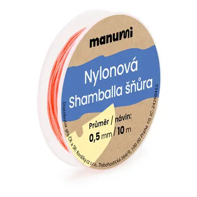 Manumi Nylonová šňůrka na Shamballa náramky 0,5mm/10m lososová č.3 - 5 ks