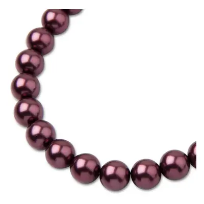 Preciosa kulatá perla MAXIMA 8mm Pearl Effect Light Burgundy - 45 ks