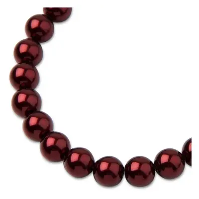 Preciosa kulatá perla MAXIMA 8mm Pearl Effect Bordeaux - 15 ks