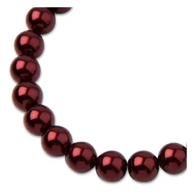 Preciosa kulatá perla MAXIMA 10mm Pearl Effect Bordeaux - 12 ks