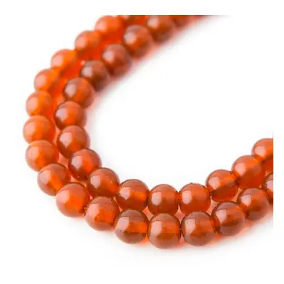 Skleněné Mala korálky 8mm oranžové - 110 ks