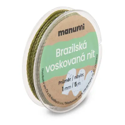 Manumi Brazilská voskovaná nit 1mm/5m olivová - 5 ks