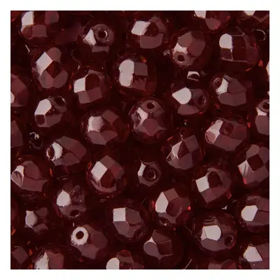 Manumi české broušené korálky 8mm Garnet - 110 ks