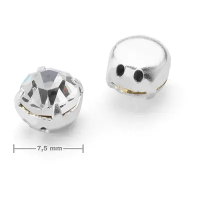 Manumi našívací šaton v kotlíku ss34/7,5 mm Crystal - 25 ks