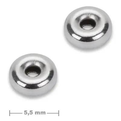 Stříbrný distanční kroužek 5,5 x 2,5 mm - 2 ks