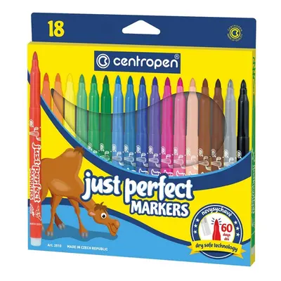 Centropen popisovače Just Perfect 2510 nevysychavý inkoust sada 18ks - 1 balení