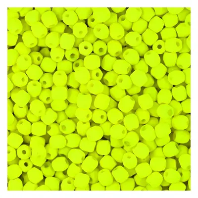 Manumi české broušené korálky 3mm Neon Yellow - 60 ks