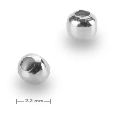 Stříbrný korálek 2,2 mm - 50 ks