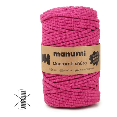 Manumi Macramé šňůra 5mm tmavě růžová - 3 ks