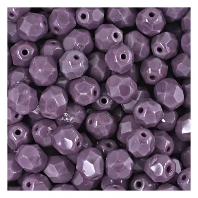 Manumi české broušené korálky 6mm Opaque Purple - 150 ks