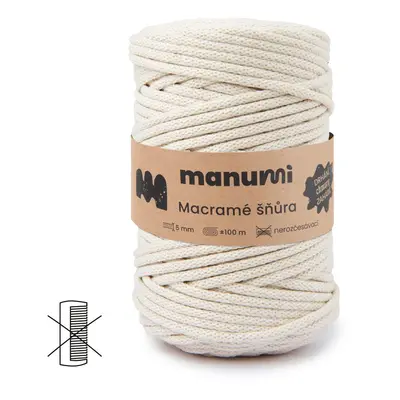 Manumi Macramé šňůra 5mm natural - 3 ks