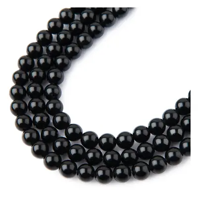 Korálky z minerálu Černý obsidián 4mm - 45 ks