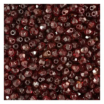 Manumi české broušené korálky 3mm Ruby - 300 ks