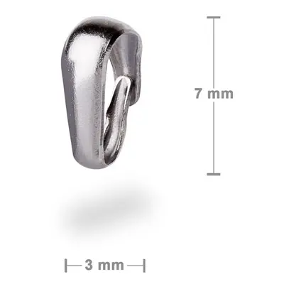 Bižuterní šlupna z chirurgické oceli 316L 7x3mm - 30 ks