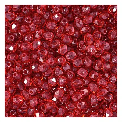 Manumi české broušené korálky 3mm Siam Ruby - 300 ks