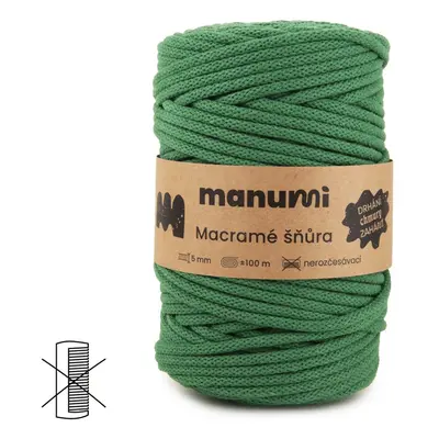 Manumi Macramé šňůra 5mm zelená - 3 ks