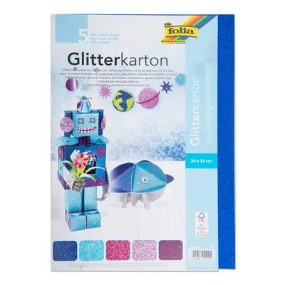 Glitrový karton CLASSIC 5 listů 300g/m² - 1 balení