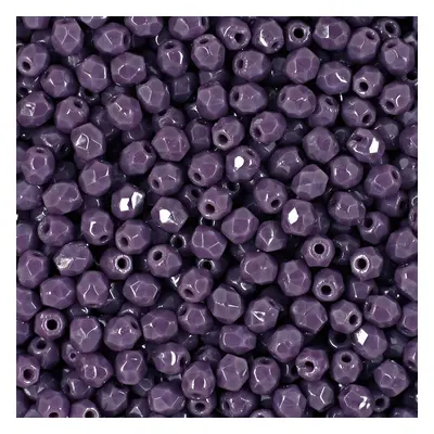 Manumi české broušené korálky 3mm Opaque Purple - 300 ks