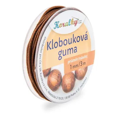 Manumi Klobouková guma 1mm/3m světle hnědá č.9 - 5 ks