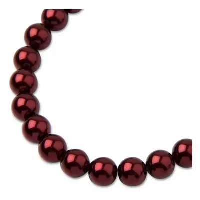 Preciosa kulatá perla MAXIMA 6mm Pearl Effect Bordeaux - 20 ks